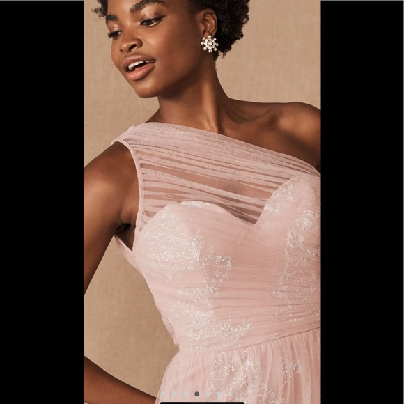 NWT Hayley Paige x BHLDN one shoulder tulle gown - Picture 2 of 11